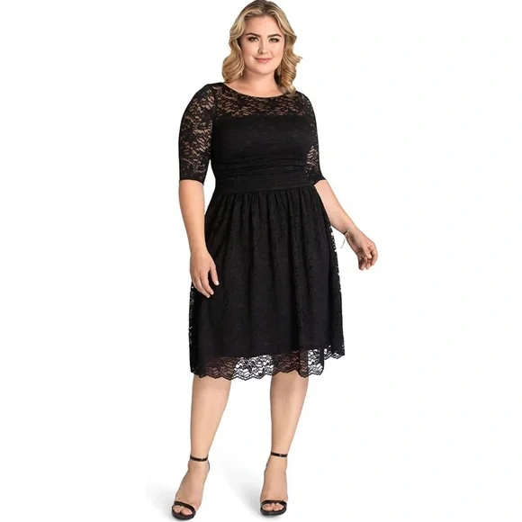 Dresses | Kiyonna Black Lace Dress 1x | Poshmark